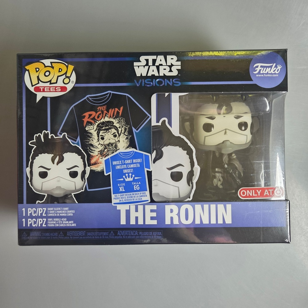 Funko‎ Pop Tees Star Wars Visions The Ronin Vinyl Figure & XL T-Shirt Target Box